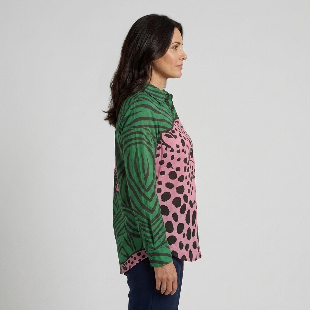 Isabela - Blusa artística estampada - vista lateral