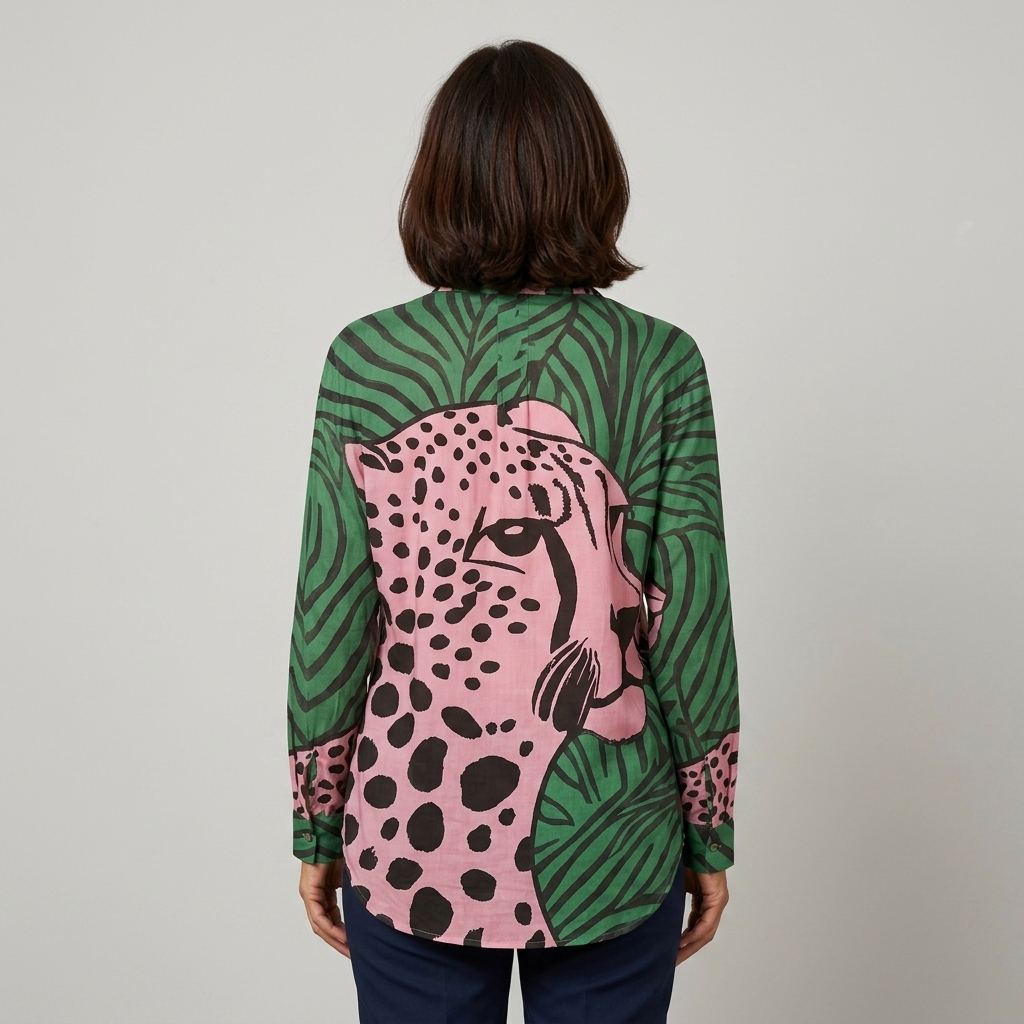 Isabela - Blusa artística estampada - vista trasera