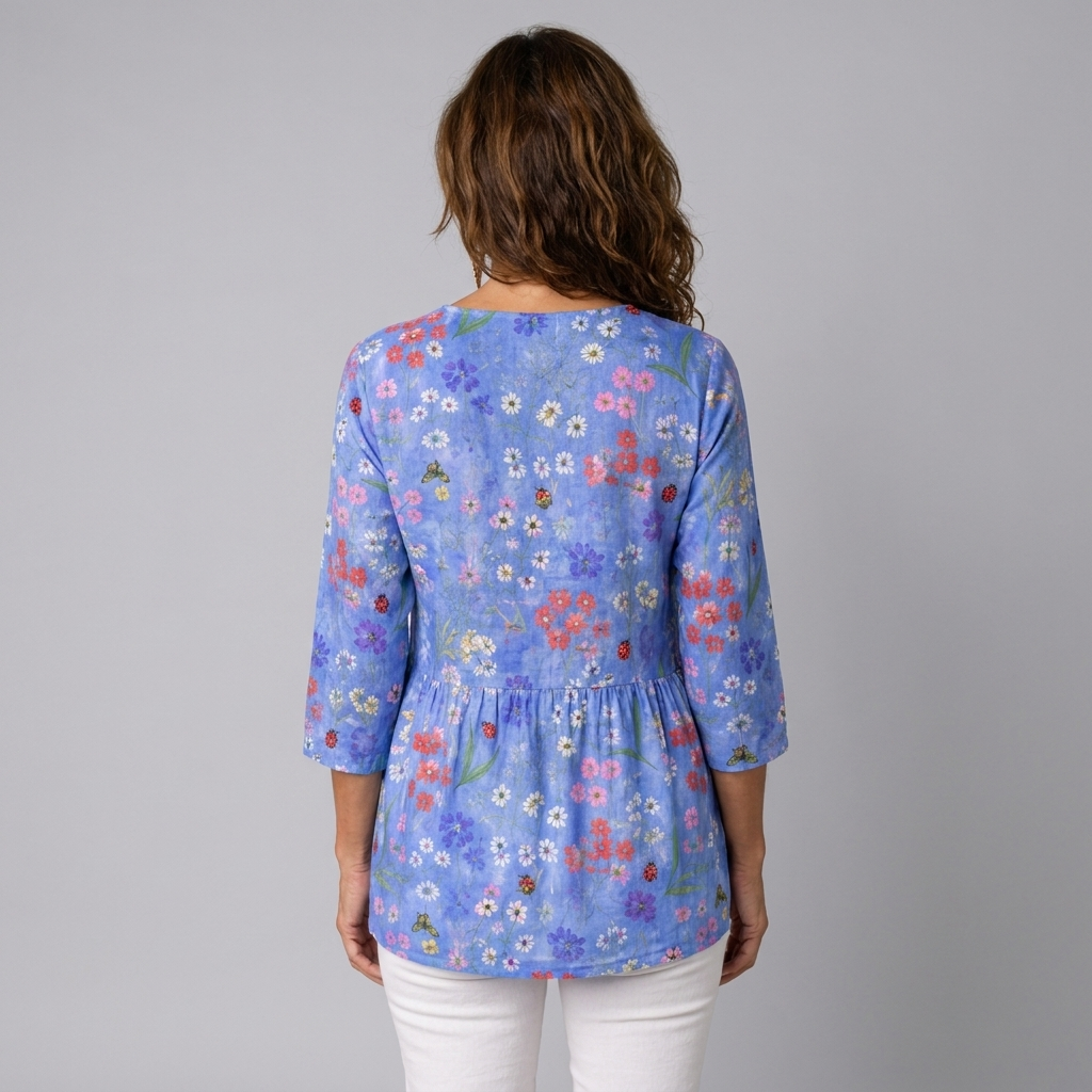 Aline purple button shirt - back
