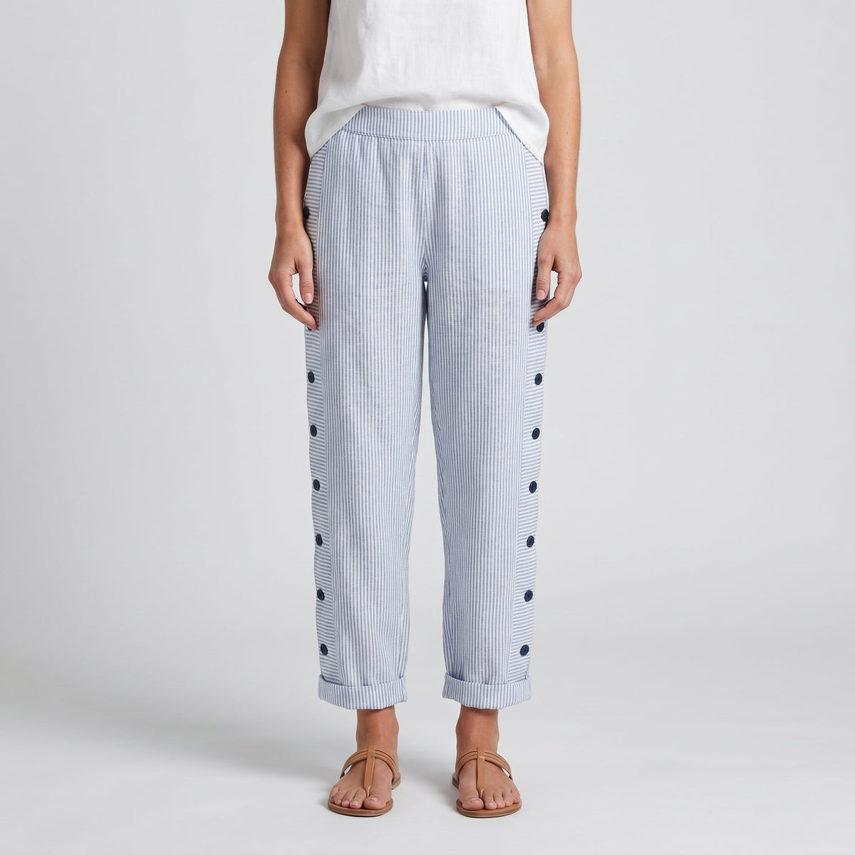 Marina | Pantalone Leggero a Righe